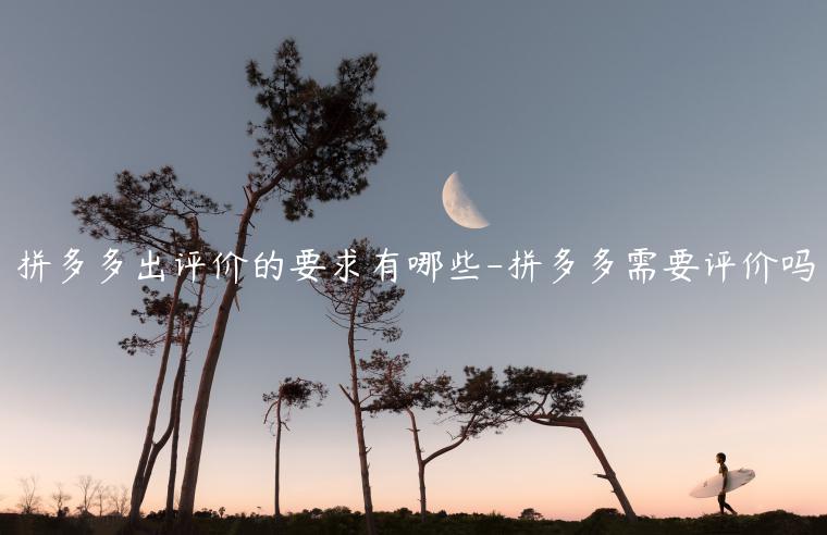 拼多多出評(píng)價(jià)的要求有哪些-拼多多需要評(píng)價(jià)嗎